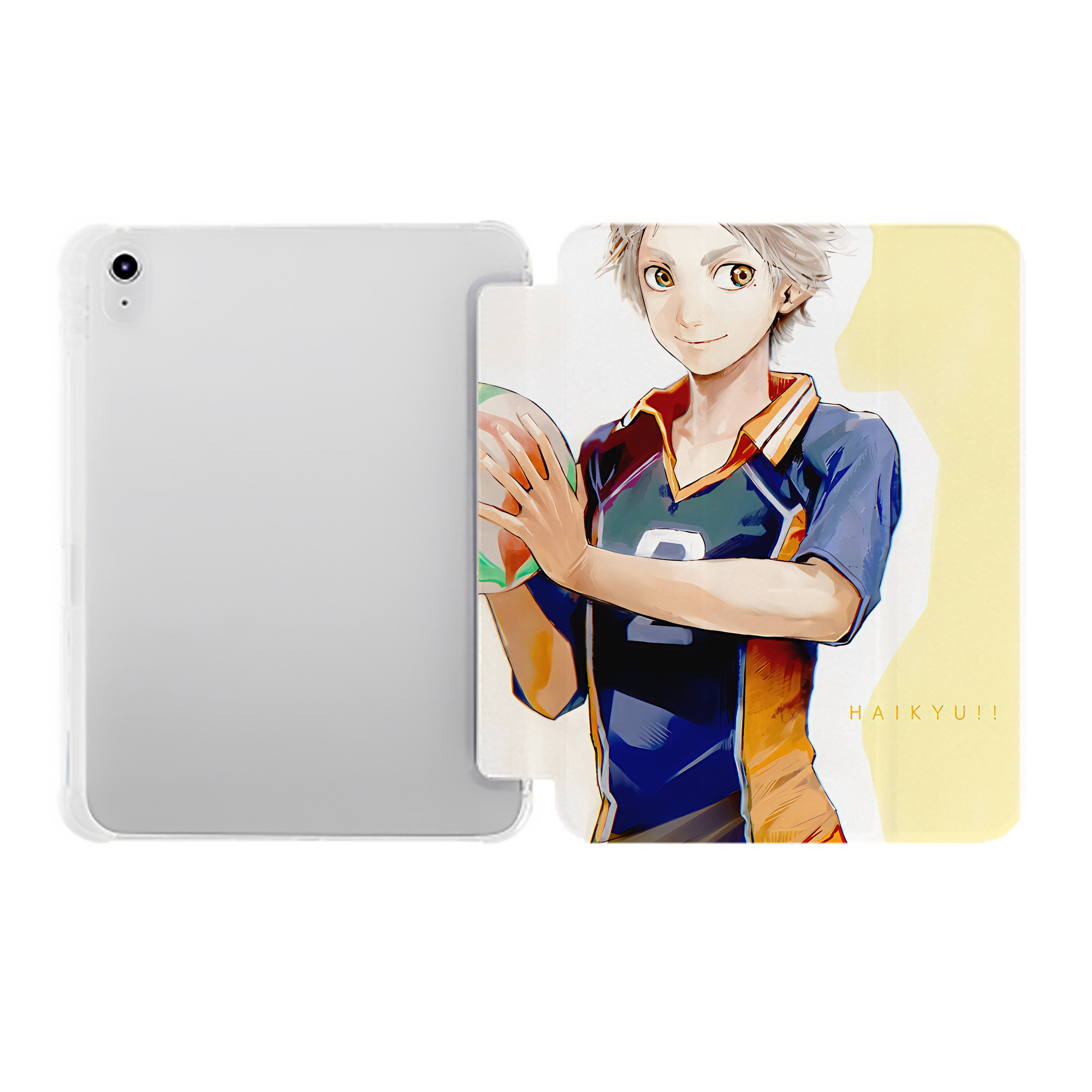 （画像用） ハイキュー!! Haikyu!! IPad ケース ペン収納付き 三つ折りスタンド PUレザー×シリコン 対応機種9.5/10.5/10.9インチ